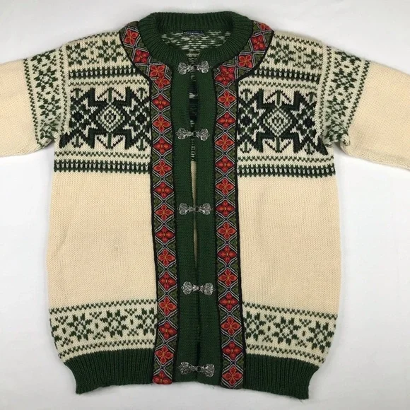 Vintage Dale Of Norway Unisex Wool Cardigan Sweater Sz 40 (Small) - Picture 2 of 13